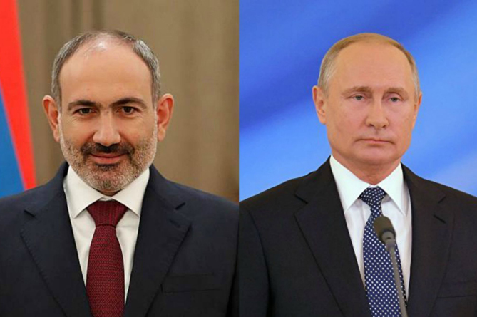 Путин и Пашинян обсудили ситуацию в регионе и выполнение трехсторонних заявлений