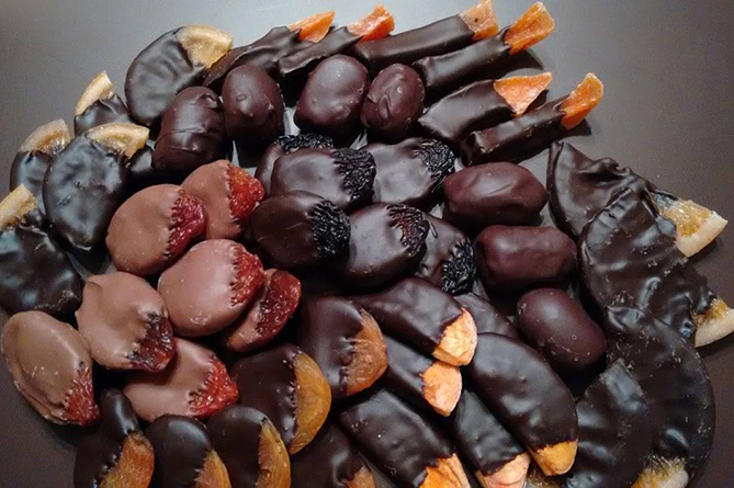 ремесленный шоколад, цукаты