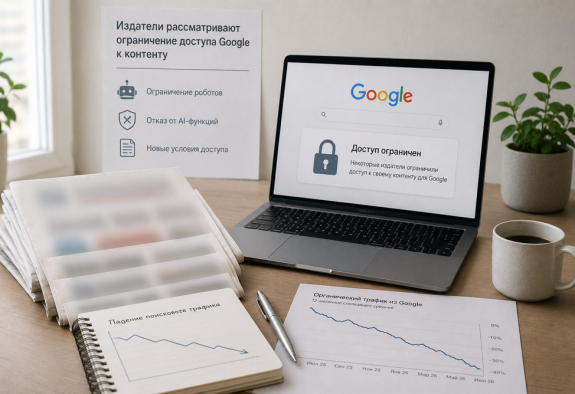 Крупные издатели рассматривают ограничение доступа Google к контенту на фоне падения поискового трафика