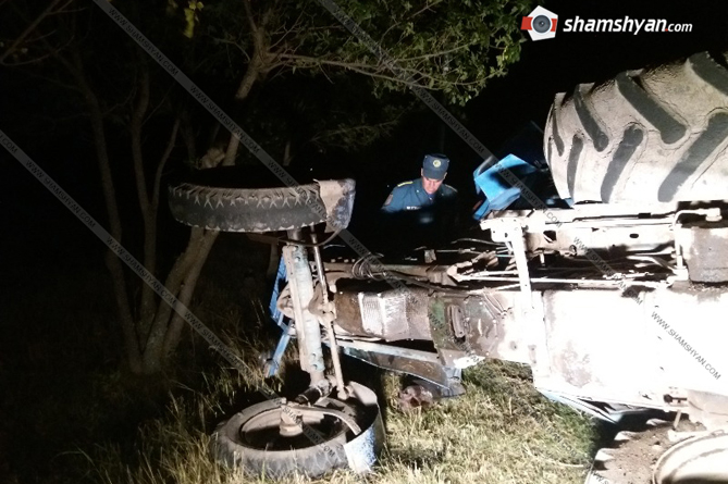 Трактор, столкнувшись с грузовиком, перевернулся в Армении, есть пострадавшие