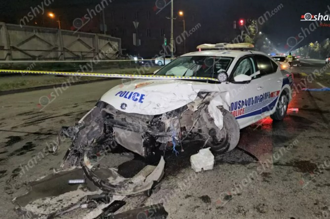 Խոշոր ավտովթար Երևանում․ բախվել են պարեկային ծառայության մեքենան ու Opel–ը, կան վիրավորներ