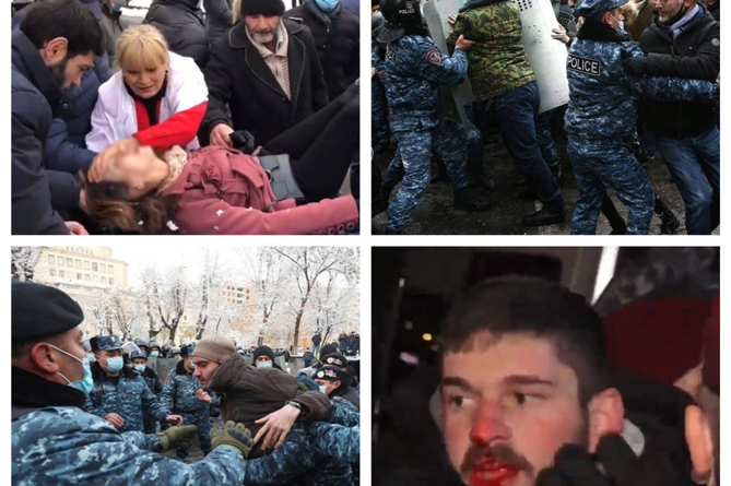 Армянская оппозиция обвинила полицию в применении грубой силы против активистов и предупредила о наказании преступников
