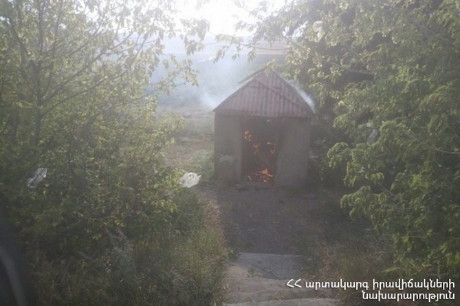 Часовня сгорела дотла на севере Армении 