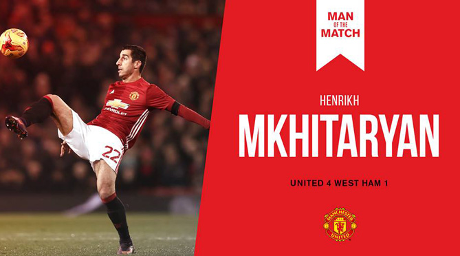 Հենրիխ Մխիթարյանը ճանաչվել է «Վեսթ Հեմի» հետ խաղի լավագույն խաղացողը (ՏԵՍԱՆՅՈւԹ)