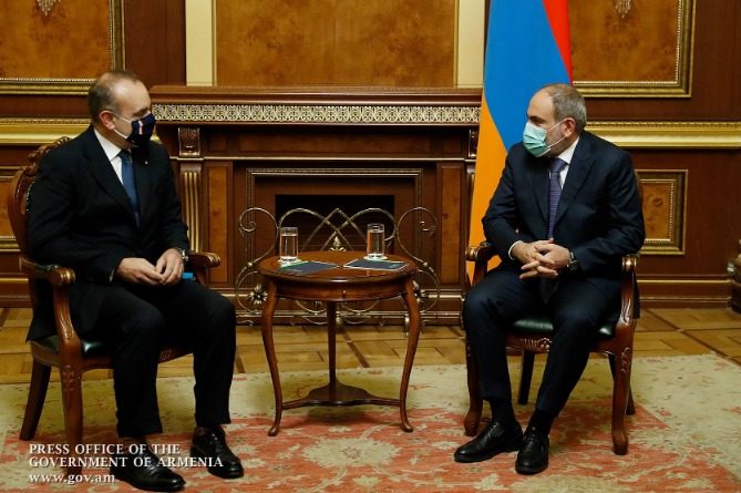 ՀՀ վարչապետը և ՀՀ-ում Իտալիայի դեսպանը մտքեր են փոխանակել Արցախի նկատմամբ Ադրբեջանի և Թուրքիայի կողմից սանձազերծված պատերազմի շուրջ ՀՀ վարչապետը և ՀՀ-ում Իտալիայի դեսպանը մտքեր են փոխանակել Արցախի նկատմամբ Ադրբեջանի և Թուրքիայի կողմից սանձազերծված պատերազմի շուրջ