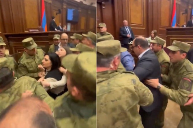 «Չեմ իջնելու ԱԺ ամբիոնից»․ Թագուհի Թովմասյանն ակցիայի ժամանակ ԱԺ–ում քաշքշուկ սկսվեց (ՎԻԴԵՈ) «Չեմ իջնելու ԱԺ ամբիոնից»․ Թագուհի Թովմասյանն ակցիայի ժամանակ ԱԺ–ում քաշքշուկ սկսվեց (ՎԻԴԵՈ)