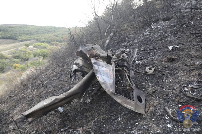 Минобороны Арцаха опубликовало снимки новых потерь ВВС Азербайджана в боях