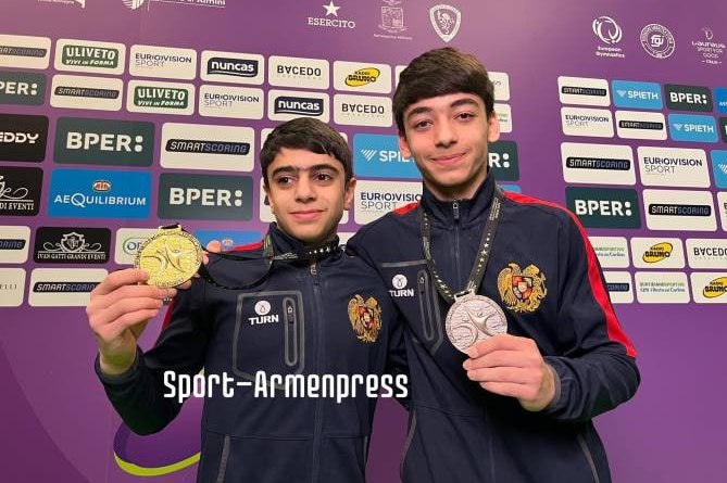  "Золото" и "бронзу" завоевали армянские гимнасты на чемпионате Европы в Италии 
