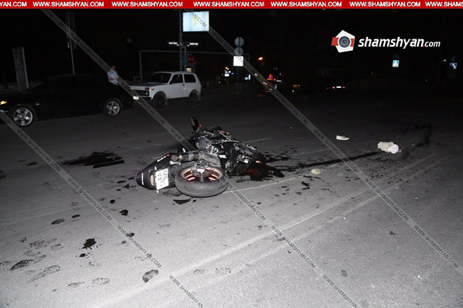 Трагическое ДТП с участием мотоцикла произошло в центре Еревана