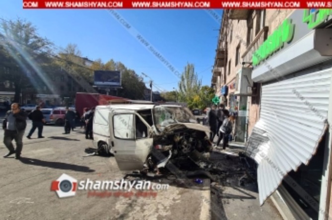 Խոշոր ավտովթար Երևանում.Ford–ը բախվել է շինության պատին Խոշոր ավտովթար Երևանում.Ford–ը բախվել է շինության պատին