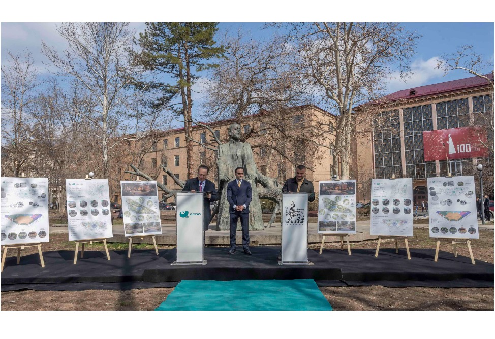 Благоустройство парка имени Комитаса: подарок Акба Еревану по случаю 30-летия банка (ВИДЕО)