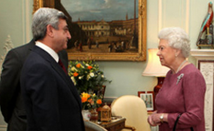 ՀՀ նախագահն ու Մեծ Բրիտանիայի թագուհին հայ-թուրքական հարաբերությունների կարգավորմանն առնչվող հարցեր են քննարկել