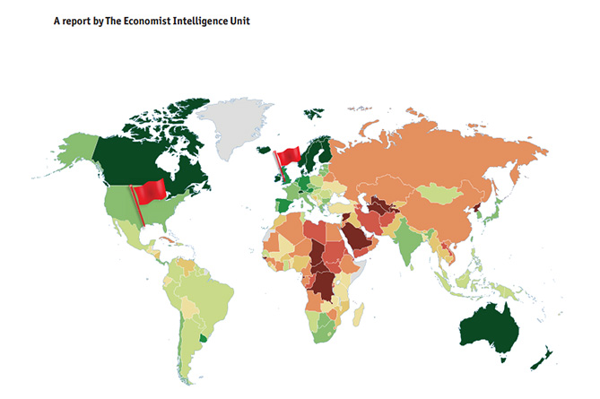 Армения улучшила позиции в международном "Index of Democracy–2017" 