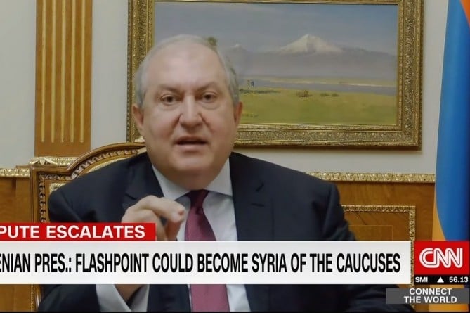 Президент Армении - CNN: о деструктивной роли Турции, перемирии, переговорах и миротворцах (ВИДЕО) Президент Армении - CNN: о деструктивной роли Турции, перемирии, переговорах и миротворцах (ВИДЕО)