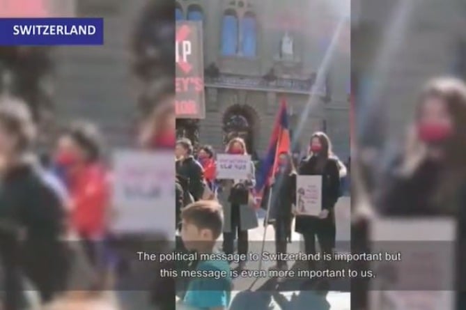Армянская община Швейцарии выступила в поддержку Арцаха и Армении (ВИДЕО)