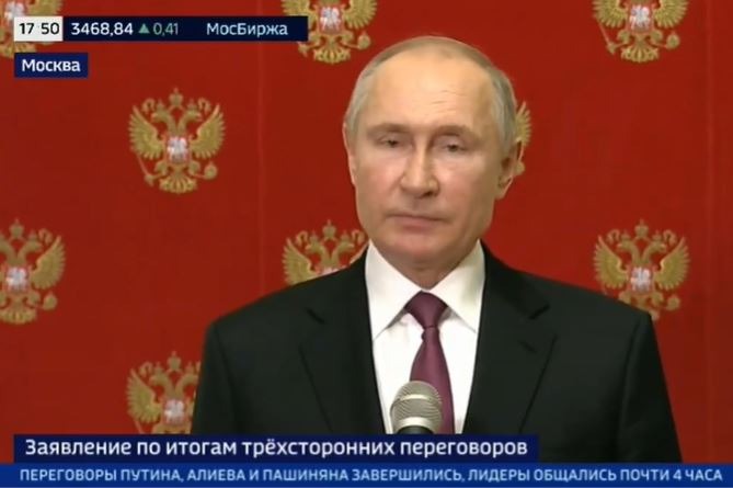 Путин заявил о подписании совместного заявления по развитию региона по итогам переговоров с Пашиняном и Алиевым
