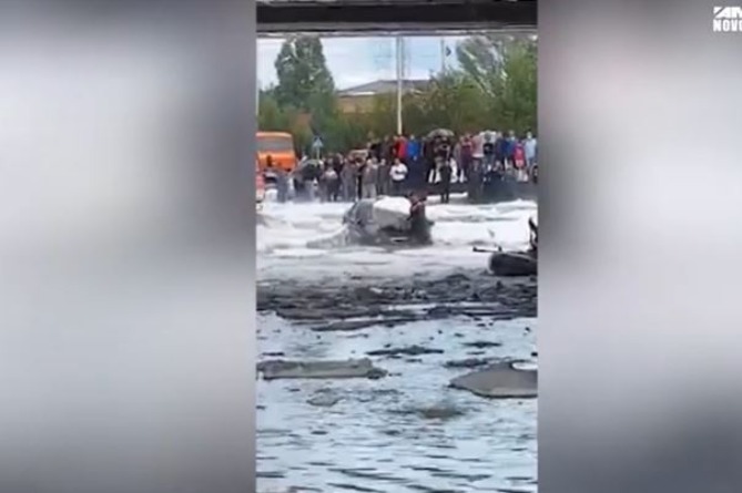 Գյումրիում իսկական ջրհեղեղ է (ՎԻԴԵՈ)