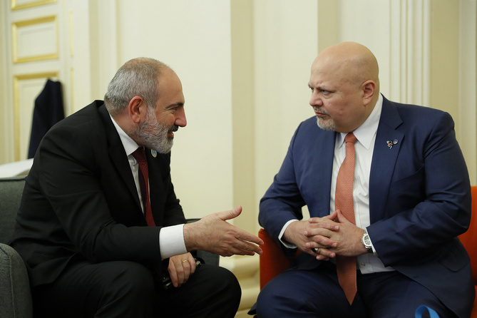   Пашинян обсудил с прокурором МУС вопросы касательно международного правосудия 