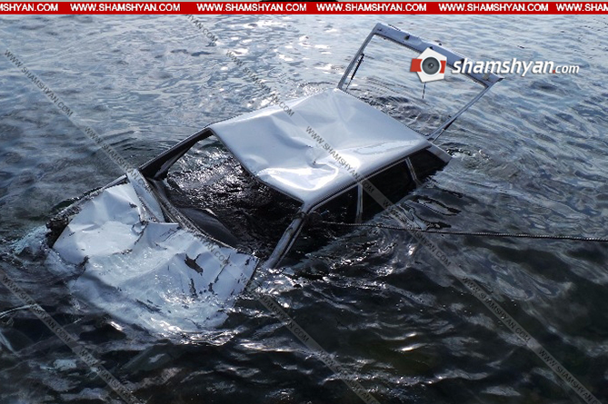 Молодой водитель "утопил" машину в Севане, пострадала 15-летняя девочка