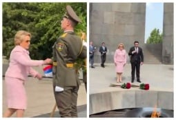 Матвиенко возложила цветы к Вечному огню и к мемориалу памяти жертв Геноцида армян