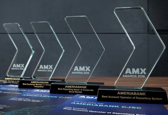 Ամերիաբանկը AMX Awards 2026-ում արժանացել է չորս մրցանակի