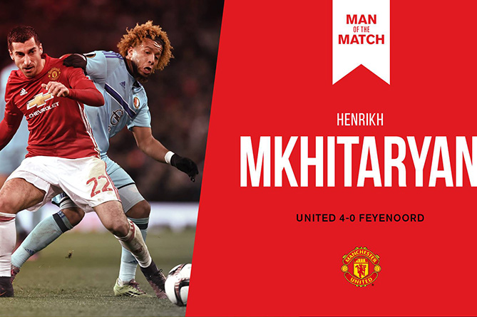 Մխիթարյանը հանդիպման լավագույն խաղացող է ճանաչվել