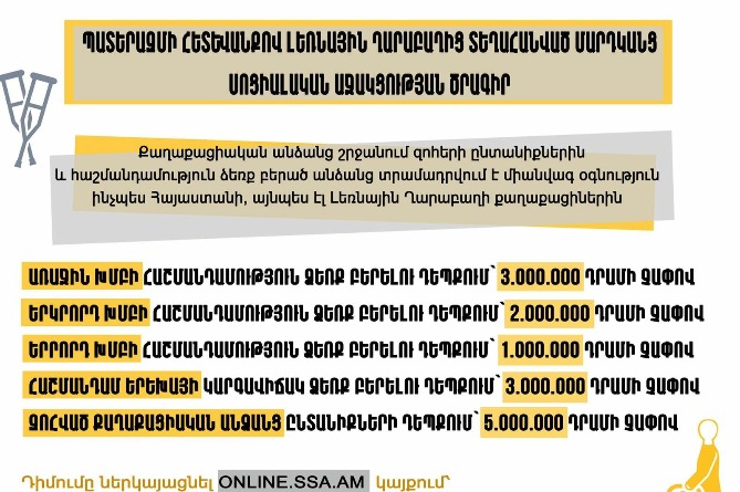 В Армении опубликовали путеводитель помощи пострадавшим и семьям погибших в результате войны в Арцахе