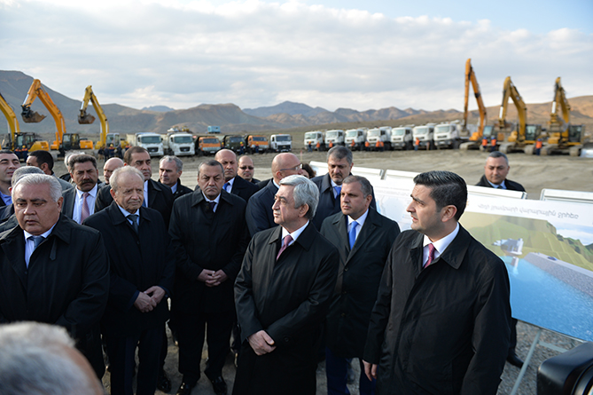 Президент дал старт возведению первого в независимой Армении строящегося с нуля водохранилища