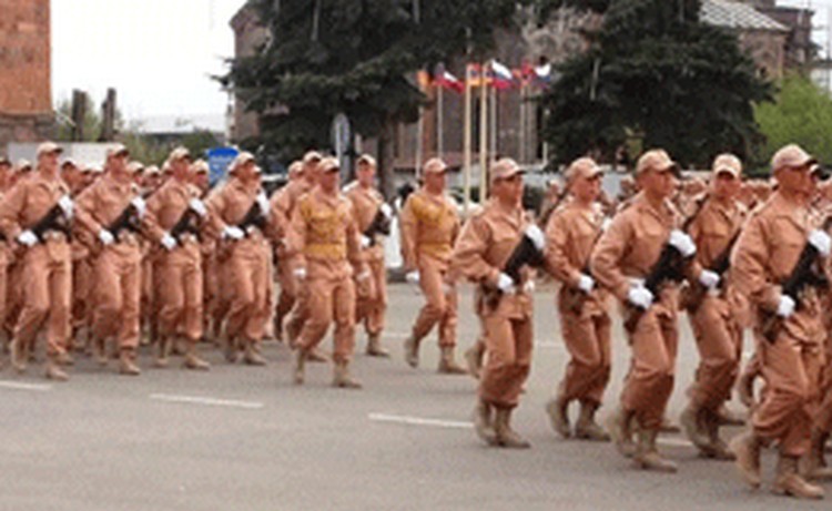 Հայաստանում ռուսական զորքը պատրաստվում է Հաղթանակի շքերթին