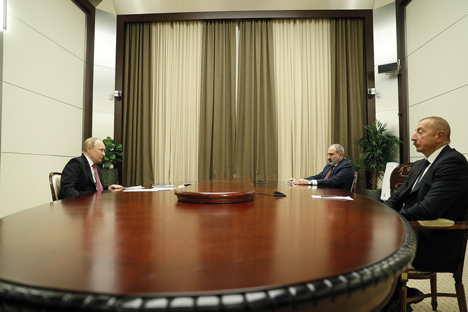 Մեր գնահատականն այնպիսին է, որ Ադրբեջանի զորքերը ներխուժել են Հայաստանի սուվերեն տարածք.Փաշինյանը` Պուտինի և Ալիևի հետ հանդիպմանը (ՎՒԴԵՈ)