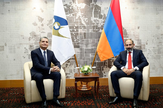 Նիկոլ Փաշինյանն ու Տիգրան Սարգսյանը քննարկել են ԵՏՄ առաջիկա գագաթնաժողովի հարցերը