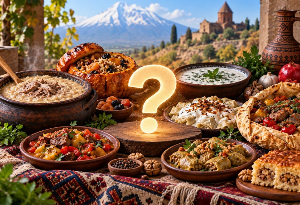 QUIZ. Հարիսայից մինչև ղափամա. գուշակեք հայկական 10 ուտեստներն՝ ըստ բաղադրիչների