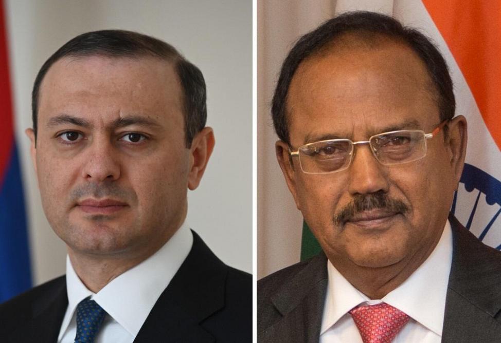 Советник индийского премьера по нацбезопасности пригласил секретаря Совбеза Армении посетить Индию 