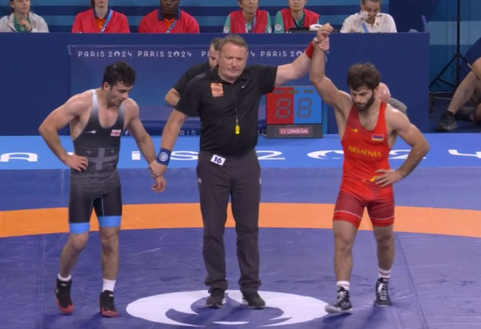 Армянский борец-вольник Вазген Теванян победил представителя Грузии в 1/8 финала ОИ