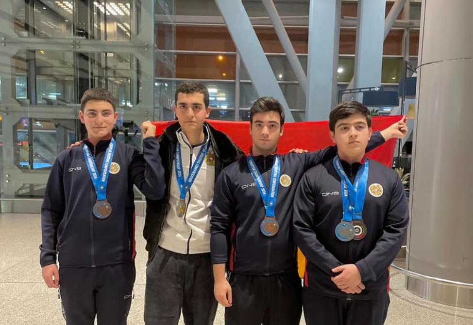  Юные армянские стрелки привезли на Родину три медали с чемпионата Европы 