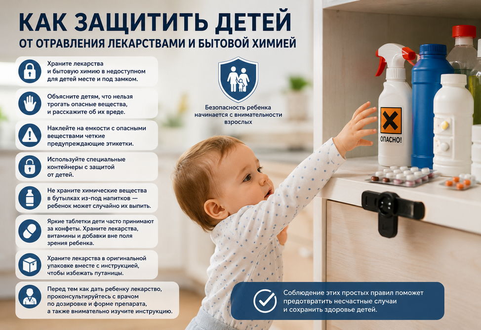 Как защитить детей от отравления лекарствами и бытовой химией - советы Минздрава Армении 
