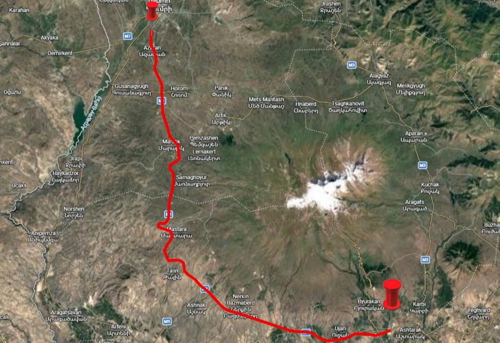 Участок трассы в Армении и главная площадь в Гюмри завтра будут закрыты для транспорта (ВИДЕО)