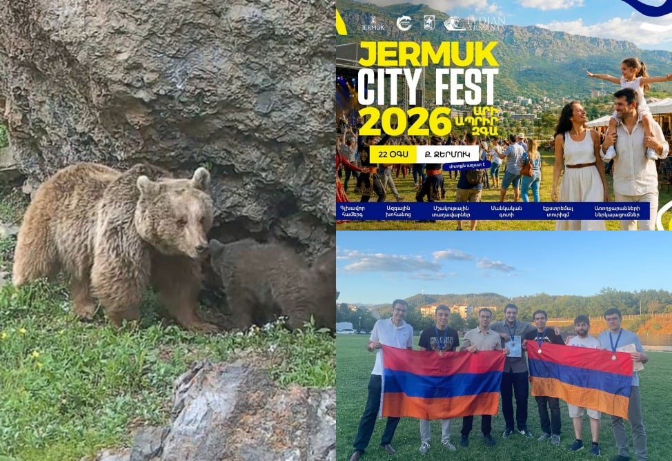 Արջն ու քոթոթները՝ Խոսրովի անտառում, առաջին City Fest–ը՝ Ջերմուկում, հայ ուսանողների մեդալները՝ Մաթեմատիկական միջազգային օլիմպիադայում․ շաբաթվա լավ լուրերը