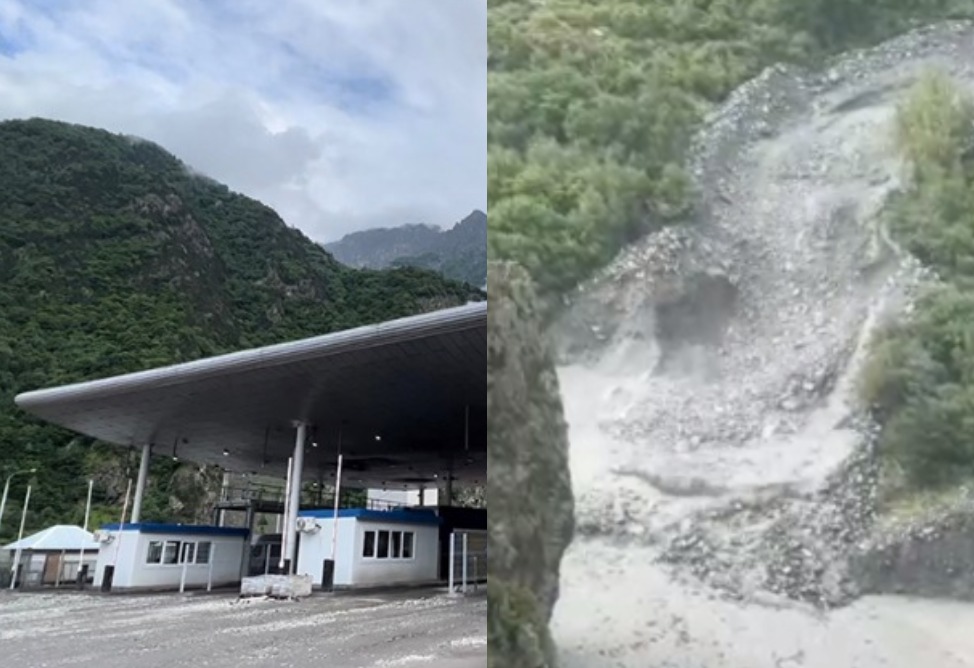 Լարսում սելավ է, այն փակ է բոլոր տեսակի տրանսպորտային միջոցների համար (ՎԻԴԵՈ)