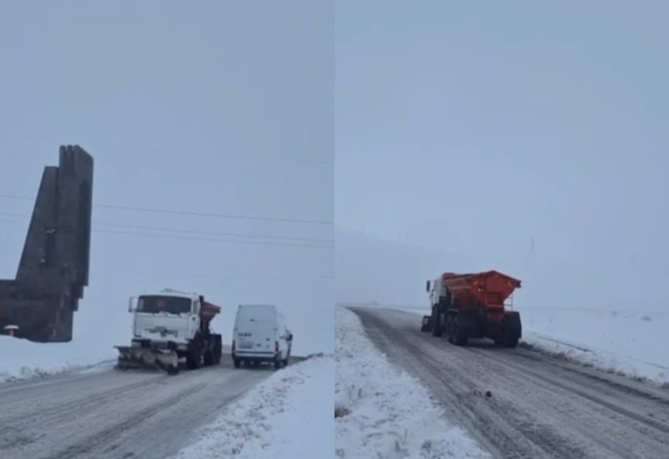 Ձմեռ՝ ապրիլին․ Սիսիանում առատ ձյուն է (ՎԻԴԵՈ)