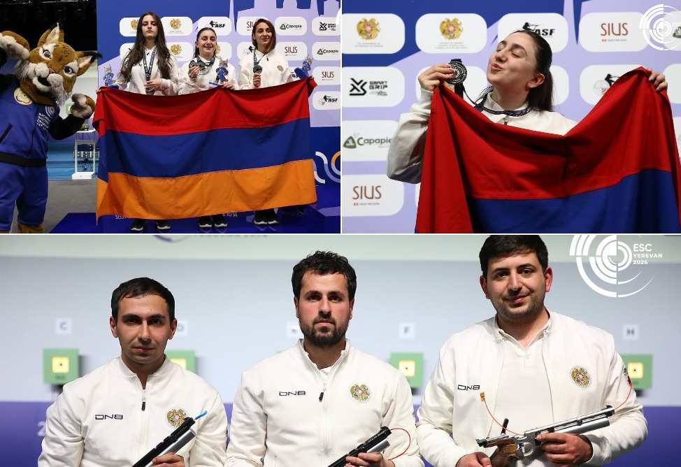 Сборная Армении завоевала 13 медалей на ЧЕ по стрельбе в Ереване