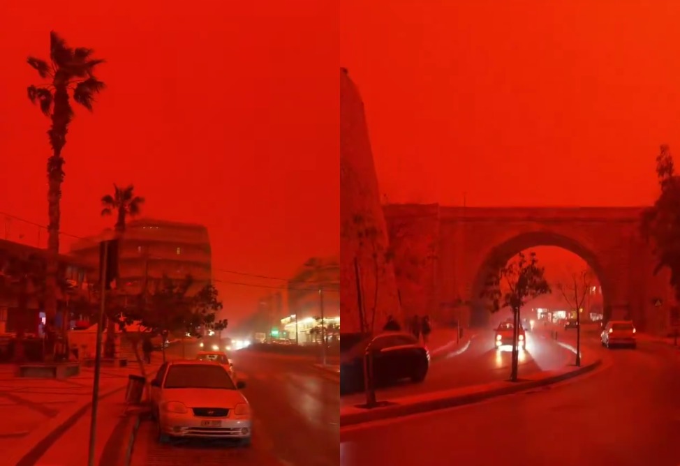 Ավազե փոթորիկը նարնջագույն և կարմիր է «ներկել» հունական Կրետե կղզինվ (ՎԻԴԵՈ) Ավազե փոթորիկը նարնջագույն և կարմիր է «ներկել» հունական Կրետե կղզինվ (ՎԻԴԵՈ)