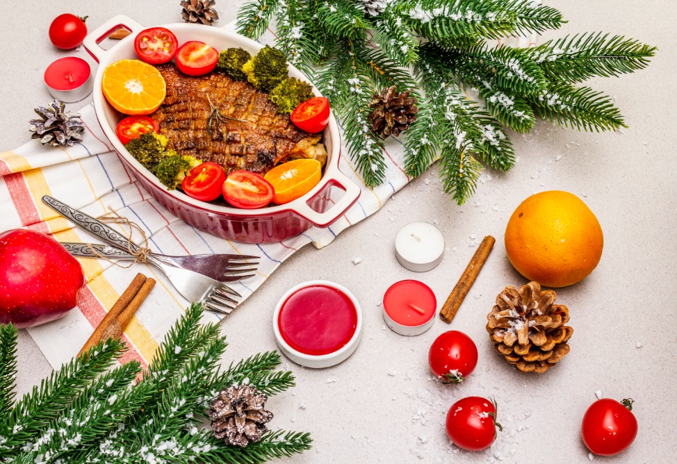 новогодний стол, новый год 