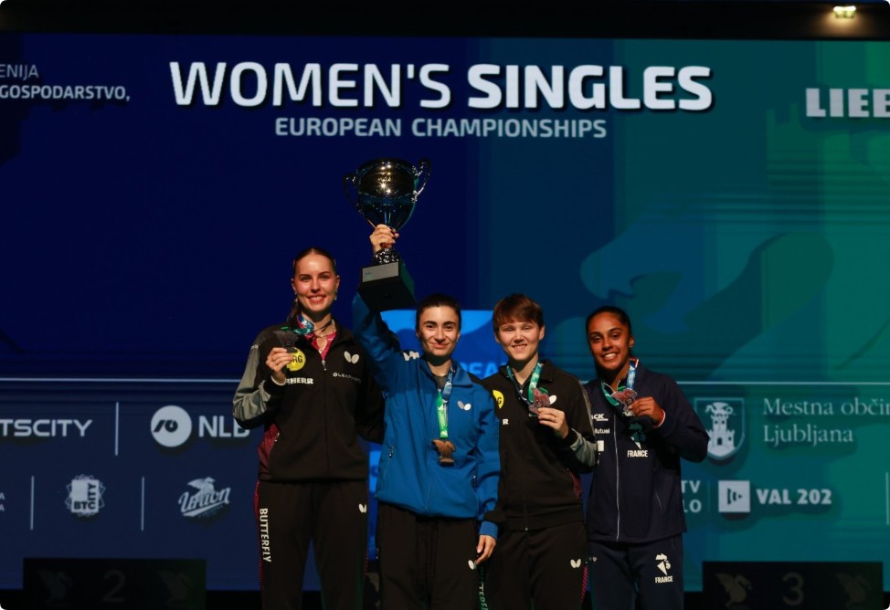 Представляющая Россию Элизабет Абрамян стала чемпионкой Европы по настольному теннису в Словении