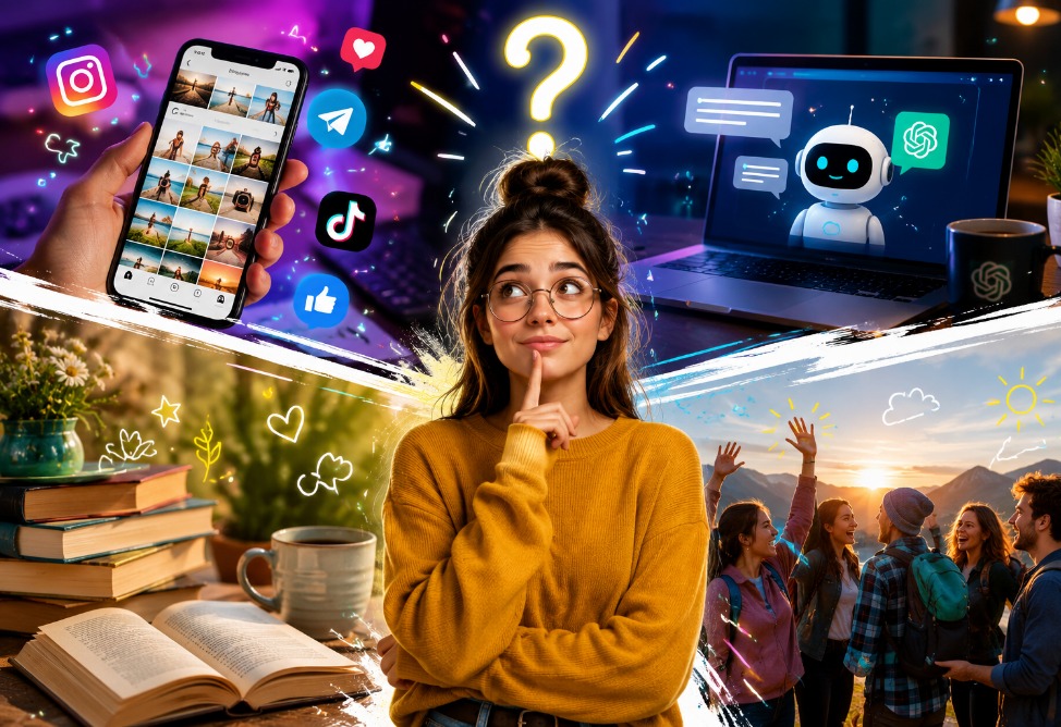 Զվարճալի QUIZ. սոցցանցեր, ChatGPT, թե՞ գիրք, պարզիր՝ ինչպիսի՞ մտածելակերպ ունես